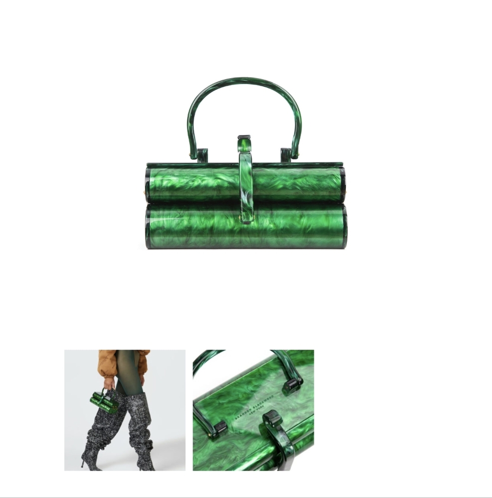 LOOKING FOR! Brandon Blackwood Green Mini Bag with Glossy Finish
